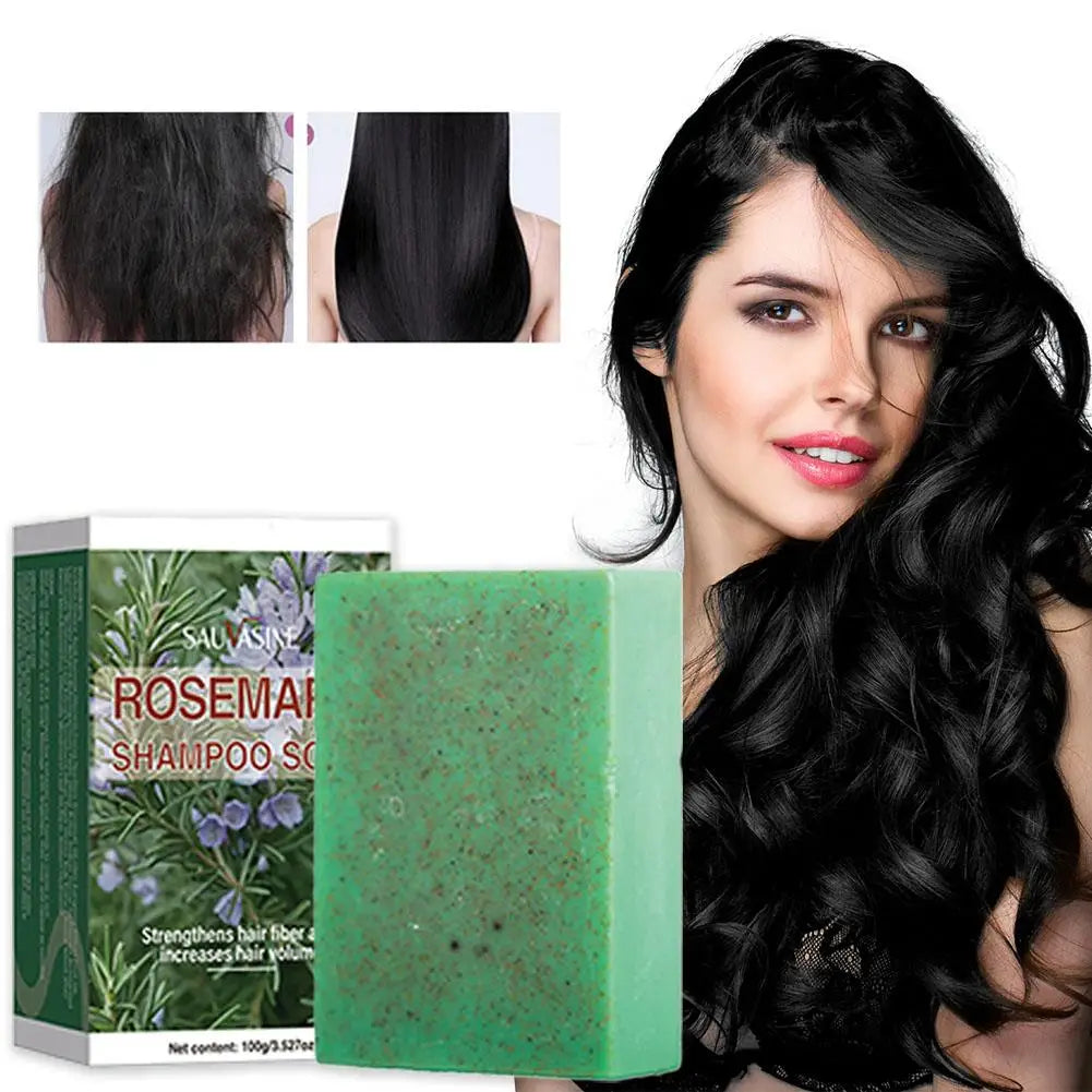 1/3/5PCS Rosemary Essential Oil Shampoo Soap 100g Deep Clean Refreshing Hair Care Bar Increases Hair Volume Moisturizing Soap