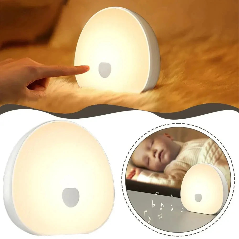 RGB Sleep White Noise Machine with Soothing Sound Touchable Rechargeable LED Night Light Relaxing Audio & Sleep Lamp for Baby