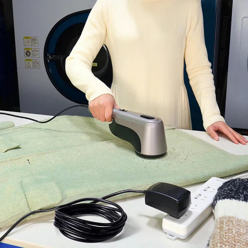 Tidesmit 60W professional lint remover showing detailed spool machine head for efficient fabric pill shaving