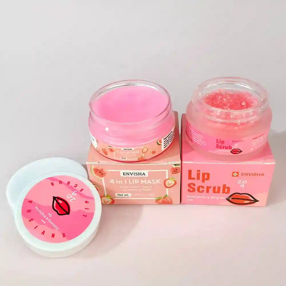 Exfoliating Lip Mask and Scrub Set - Nourishing Lip Care Treatment Lip Care Tidesmit