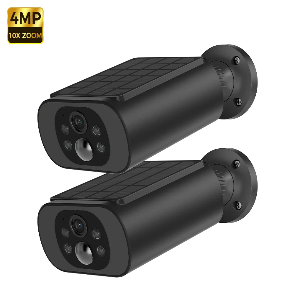 ALEVIO 2.5K Outdoor Solar Camera Wireless Cam WIFI Ultra Standby Time PIR Motion Light Color Night Vision AI Detect Battery Cam