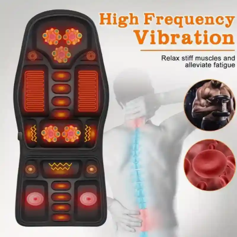 Massage Roller Seat Cushion with 8 Modes - Heat Therapy Back Support Massage Roller Tidesmit