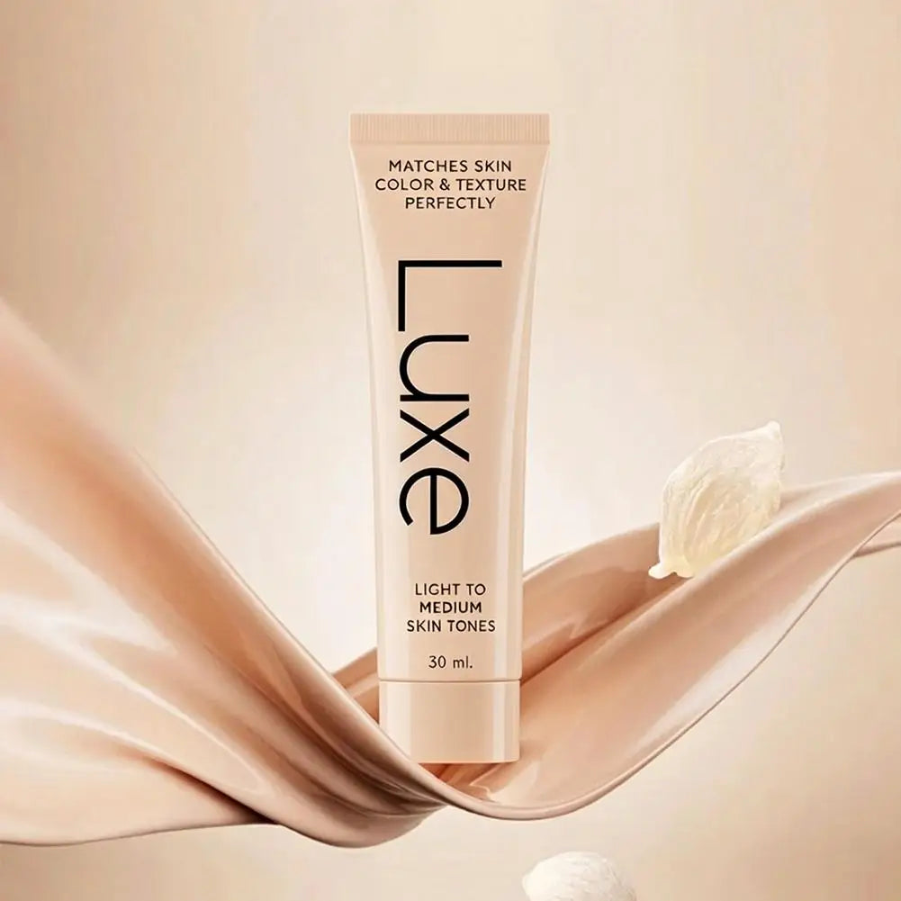 Tidesmit color changing foundation texture close-up showing waterproof full coverage for acne scars and even skin