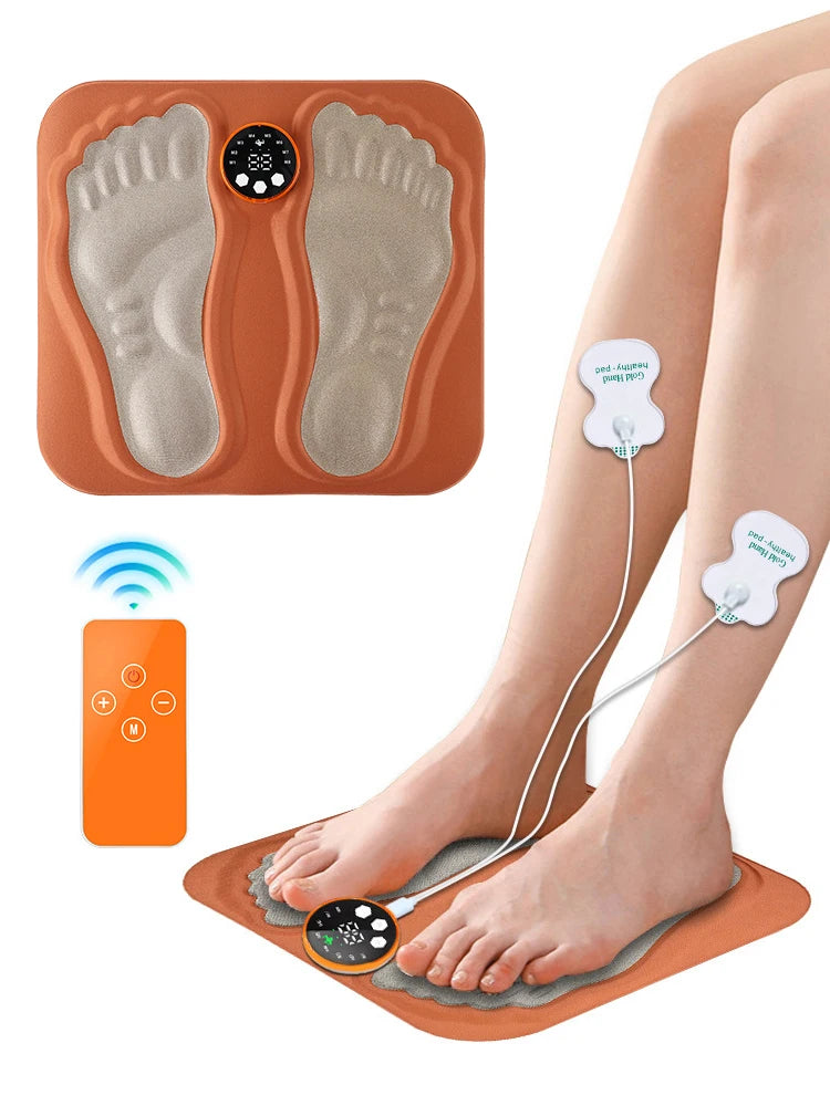 Foldable Electric Foot Massager Mat - 8 Mode Muscle Stimulator Relaxation Treatment Tidesmit