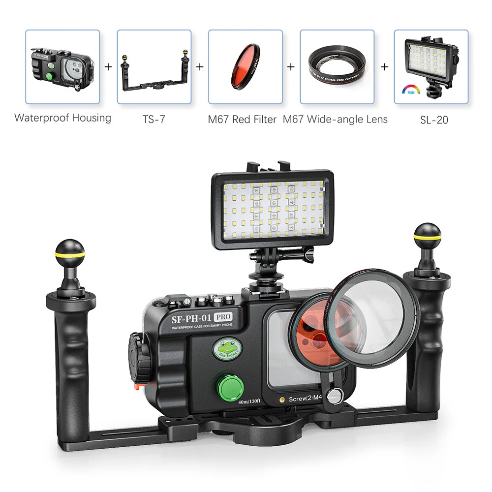 Universal Waterproof Phone Case - 40M Professional Diving Housing Tidesmit