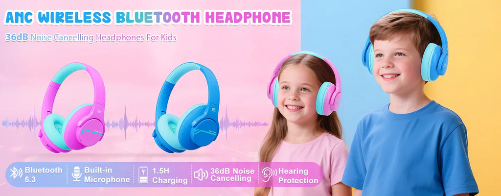 Tidesmit Kids Wired Headphones with Volume Limit and Built-in Mic Tidesmit