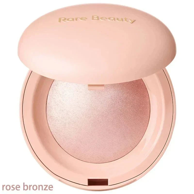 Tidesmit face makeup collection featuring Rare Beauty highlighter and liquid blush for radiant long-lasting glow