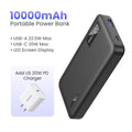 Tidesmit 10000mAh Portable Power Bank, 22.5W USB-C Fast Charging 10000mAh US Charger Tidesmit
