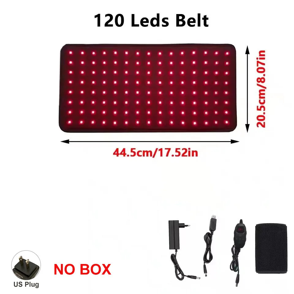 Red Light Therapy Belt: 120 LED Portable Wellness Device for Home Use Relaxation Treatment 120 Led no box-US Tidesmit