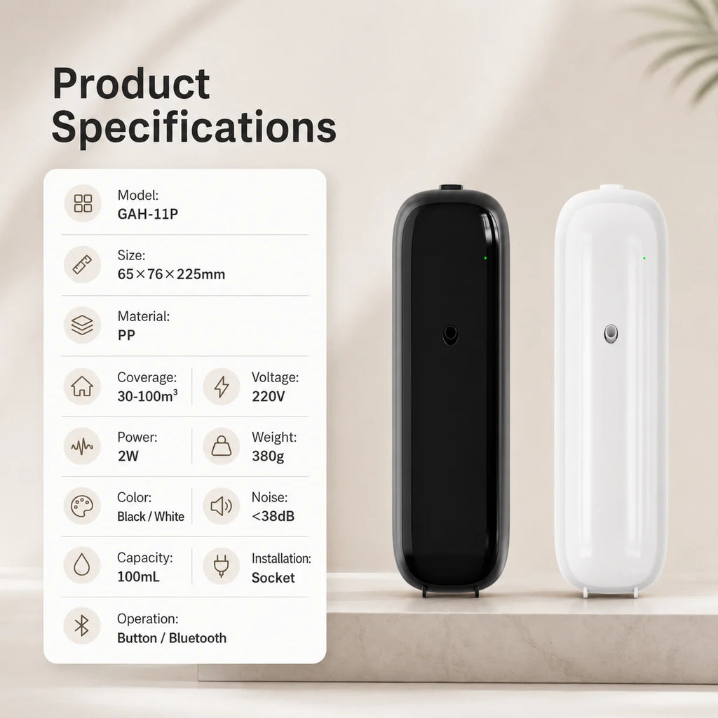 Smart Aroma Diffuser Essential Oil Electric Machine 100ml Waterless Bluetooth Control Scent Smell Device for Hotel Home Bathroom