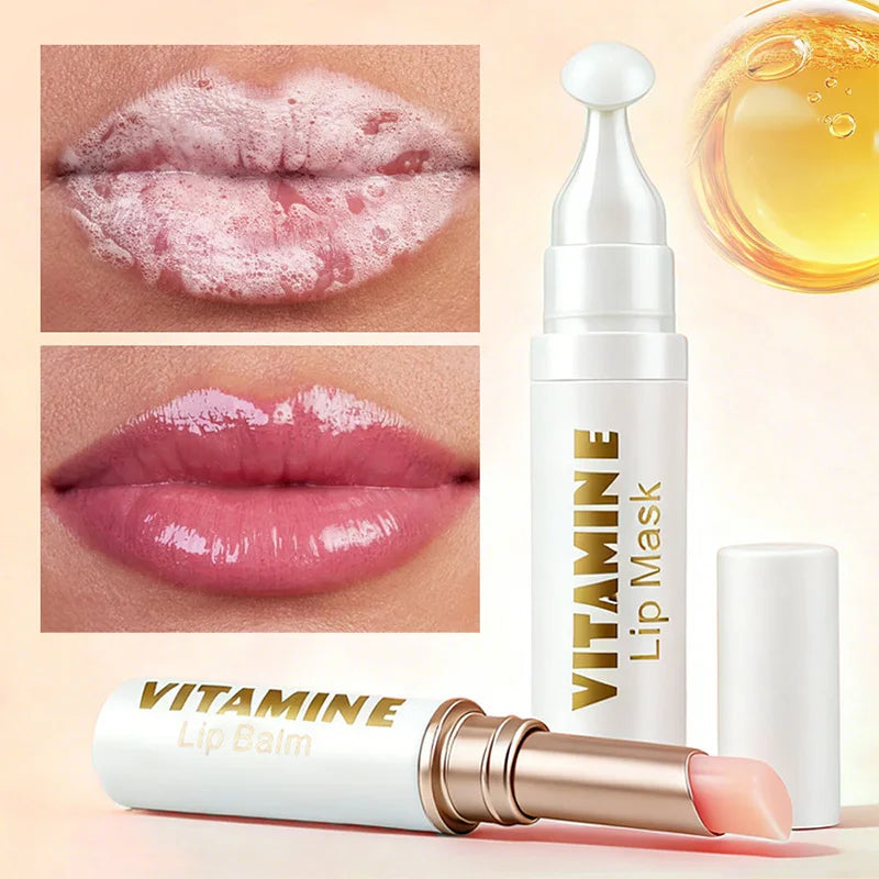 Lip Care & Hydrating Lip Mask Set - Cruelty-Free Night Repair Lip Care Tidesmit