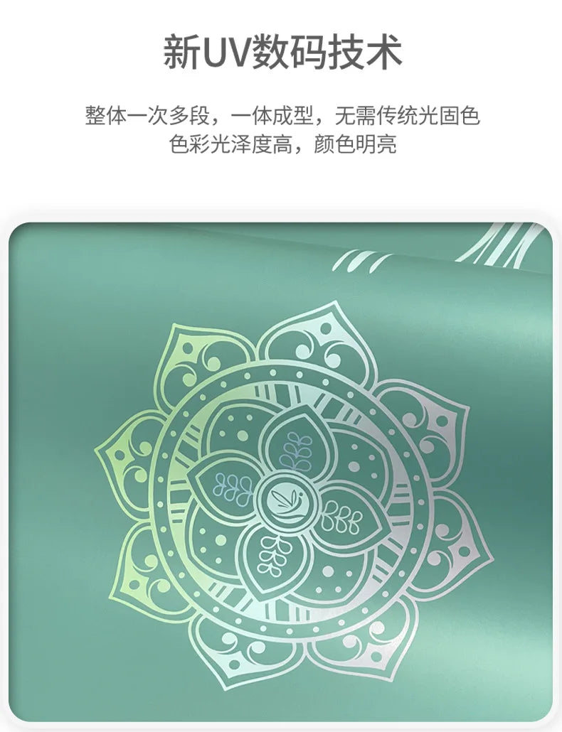 Professional PU Natural Rubber Yoga Mat, Non-Slip Grip Thickened Shock-Absorbing Exercise Dance Fitness Mat
