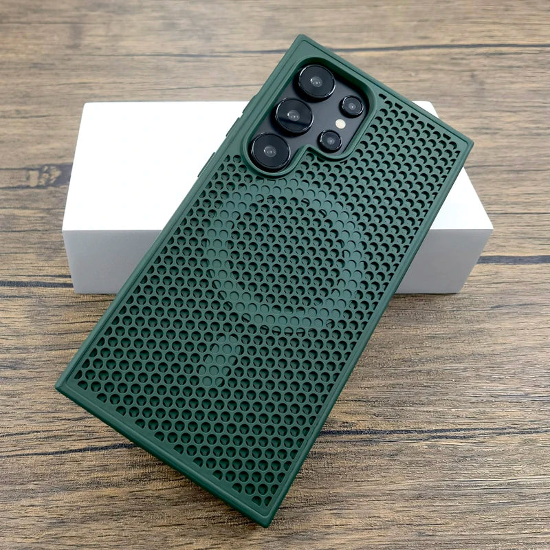 Samsung Galaxy S25 Magnetic Heat Dissipation Phone Case | Slim Shockproof Dark Green Tidesmit