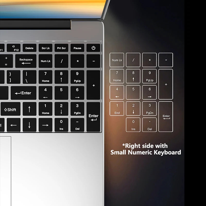 15.6 Inch Ultra Slim Windows 11 Laptop Computer 32GB RAM 512GB 1TB SSD Intel i9 9900 Notebook Gamer 1920x1080 Office PC Max Pro