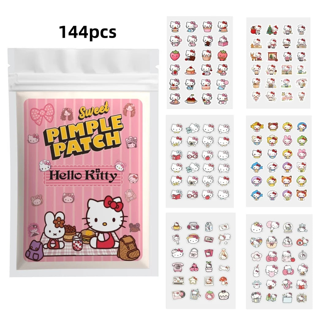 Hello Kitty Hydrocolloid Pimple Patch Acne Spot Cover Waterproof Breathable Invisible for Women Girls Daily Use