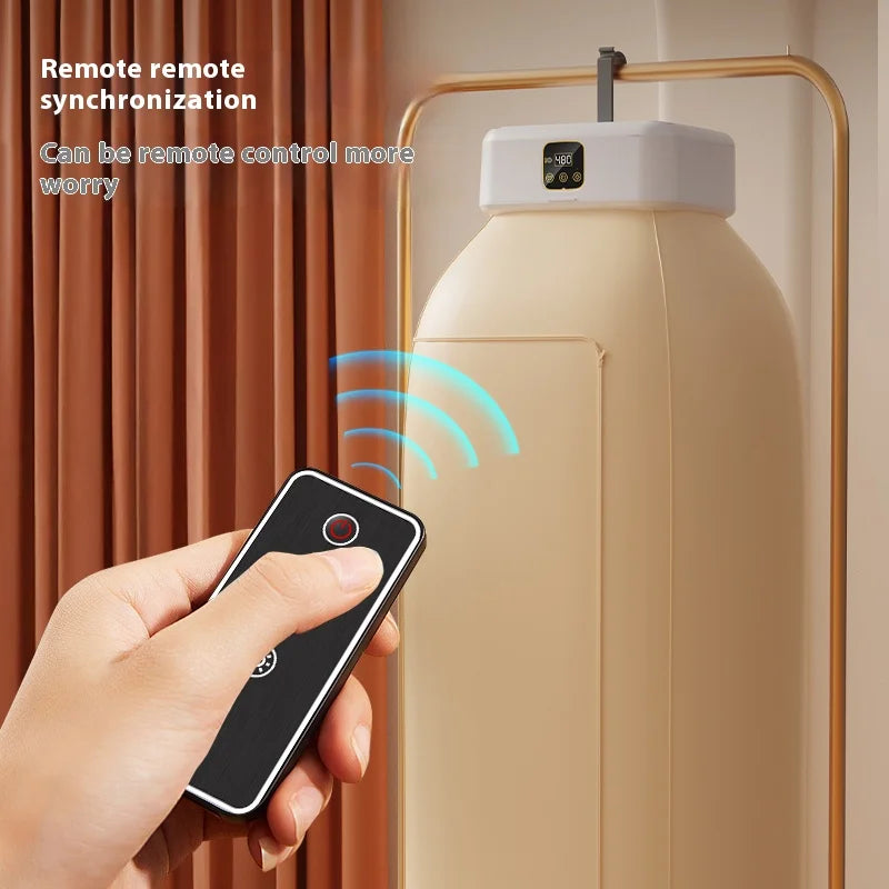 Tidesmit portable electric clothes dryer with folding dryer bag and timer settings for efficient laundry drying.