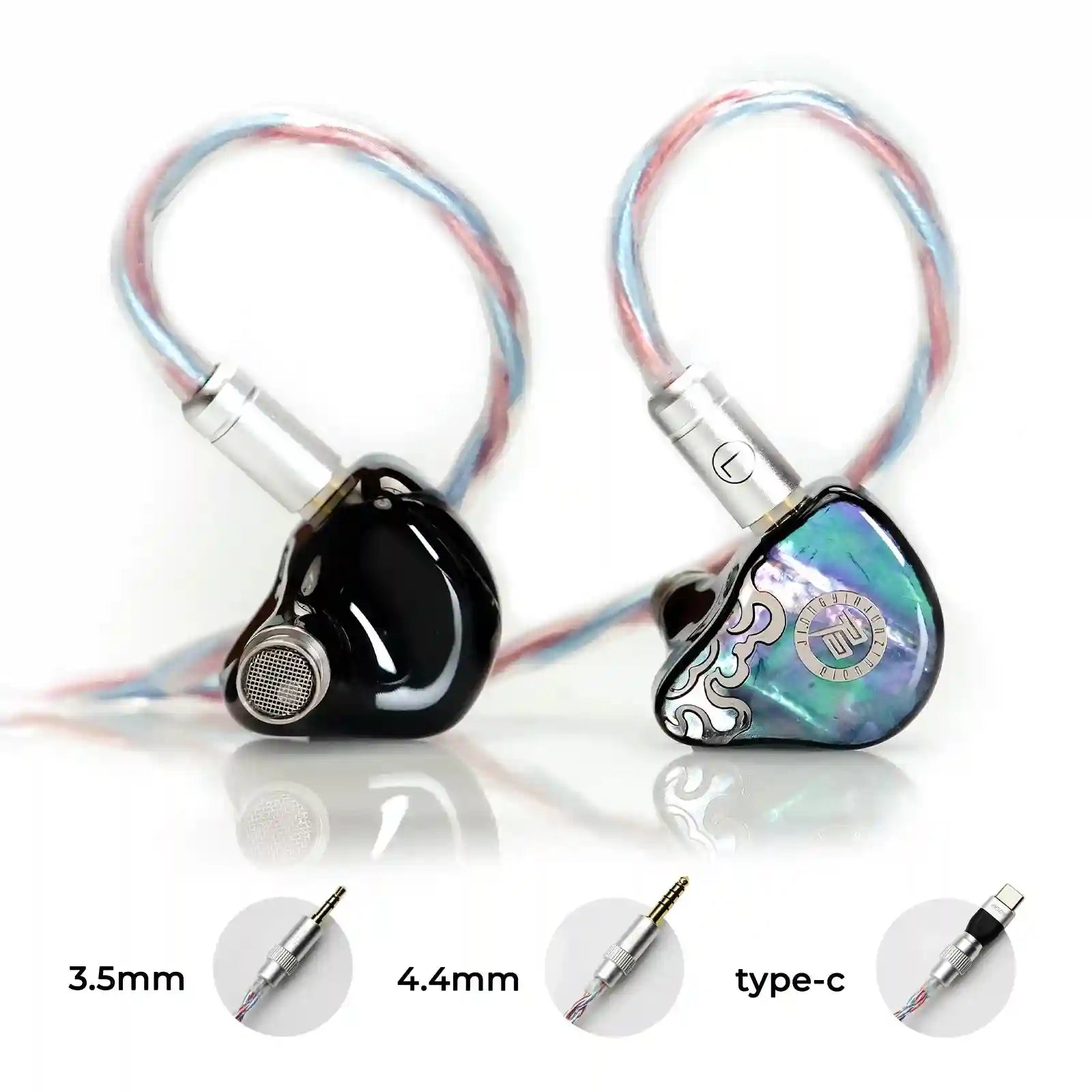 Juzear Defiant Hybrid In-Ear Monitors - 1DD+3BA Pro Studio Audio Rainbow Type-C Tidesmit