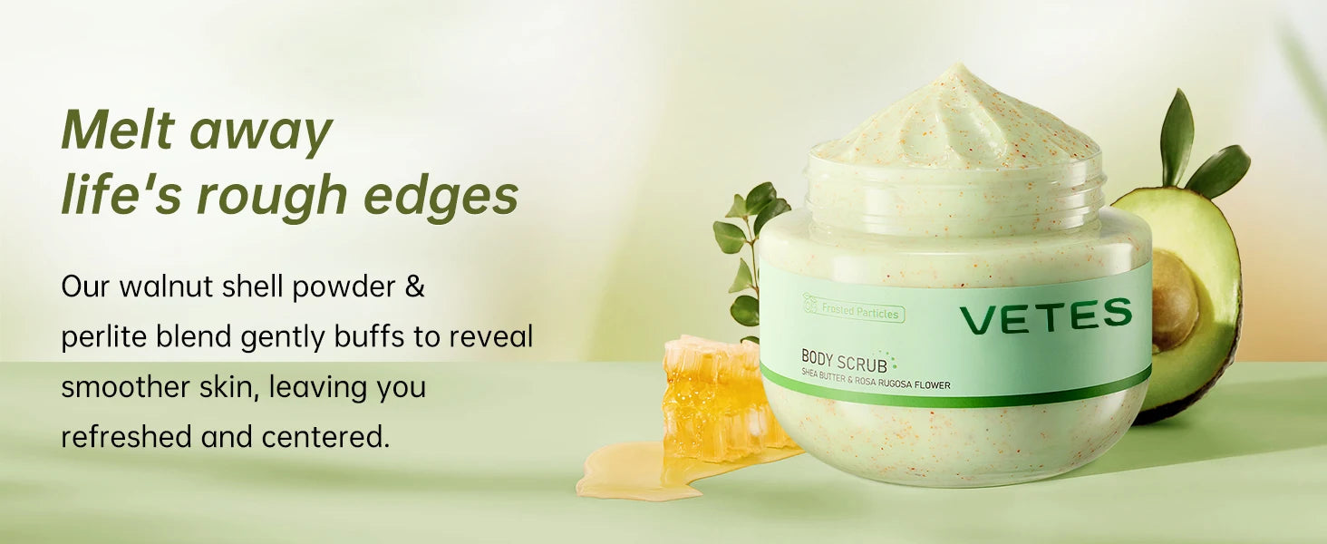 Body Scrub Exfoliant 250ml – Professional Smoothing Skin Care Scrubs Treatments Tidesmit