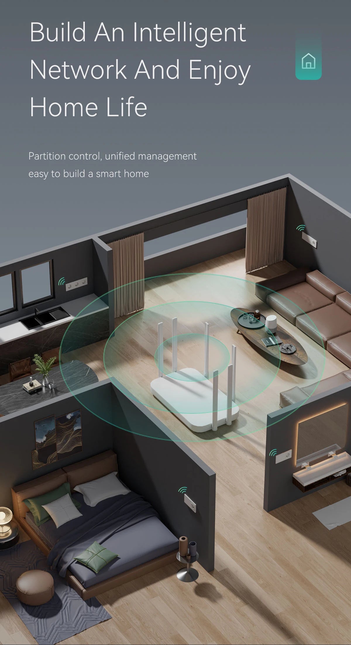 WiFi Smart Wall Switch with USB-C Port - Glass Panel Tidesmit Tidesmit