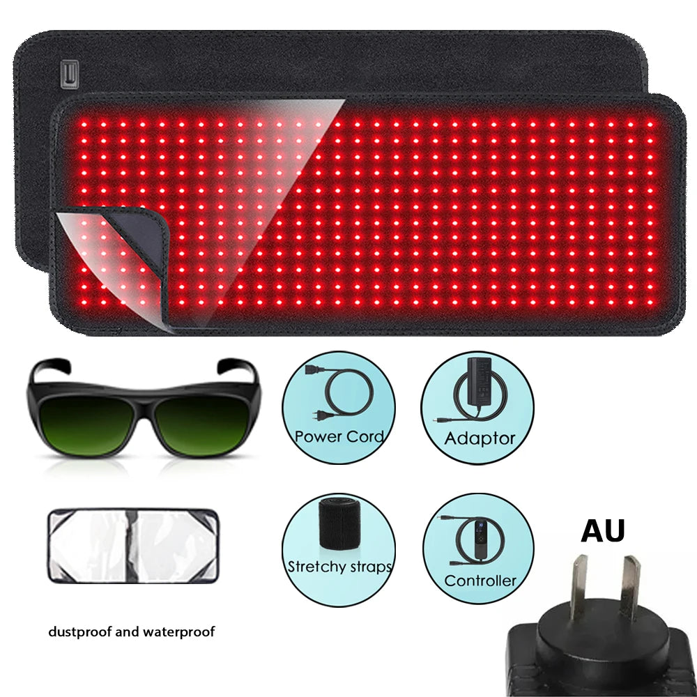 Red Light Therapy Heating Pad for Muscle Relief - Tidesmit Wellness Massage Chairs AU plug Tidesmit