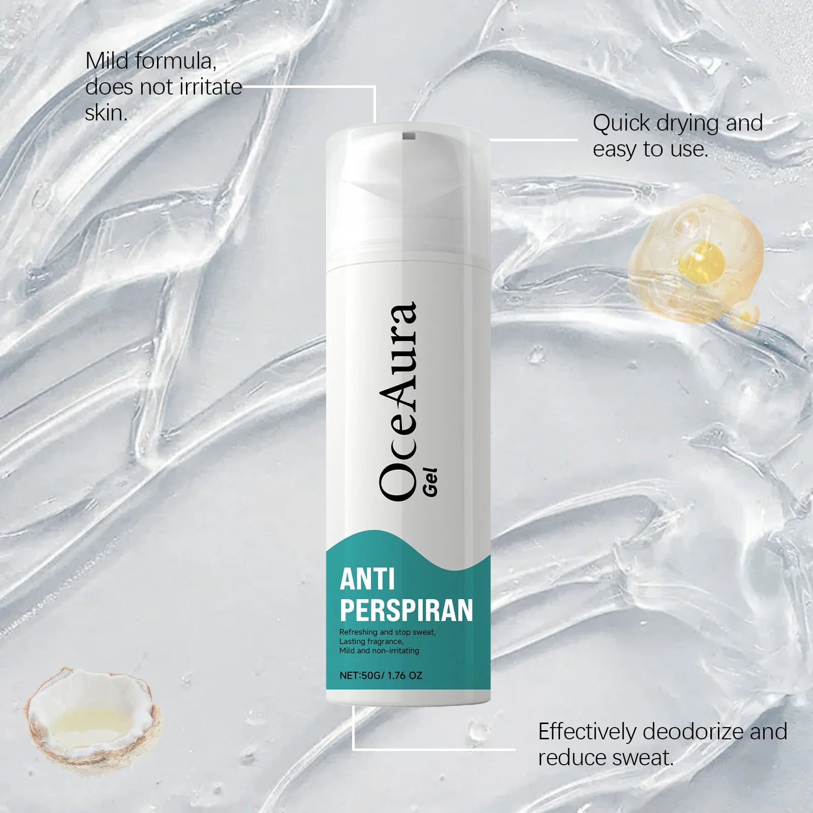 Tidesmit natural underarm odor cream and antiperspirant spray for long-lasting sweat control and fresh body scent.