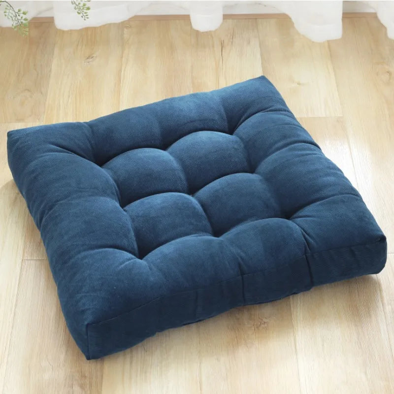 Big Square Corduroy Floor Seat Cushion Chair Cushions Tatami Meditation Yoga Thickened Windows Pad for Adults Seating Pillow