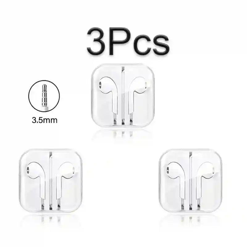 USB C Wired Earphones for Android - 3 Pack Noise Isolating Headset For 3.5 MM-3pcs Tidesmit
