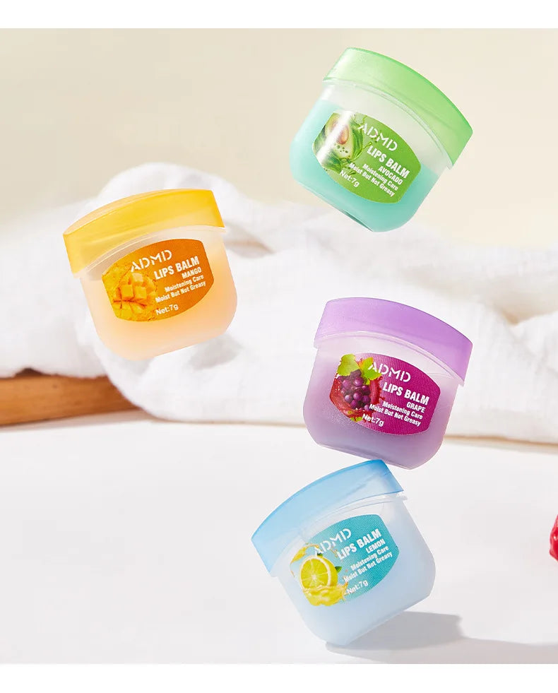 Moisturizing Lip Balm Set: 8pc Fruit Lip Treatment by Tidesmit Lip Care Tidesmit