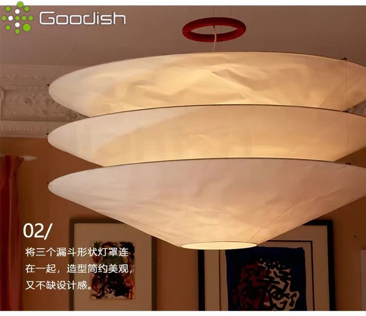 Wabi-Sabi Paper Pendant Light - Large Japanese Minimalist Hanging Lamp Tidesmit