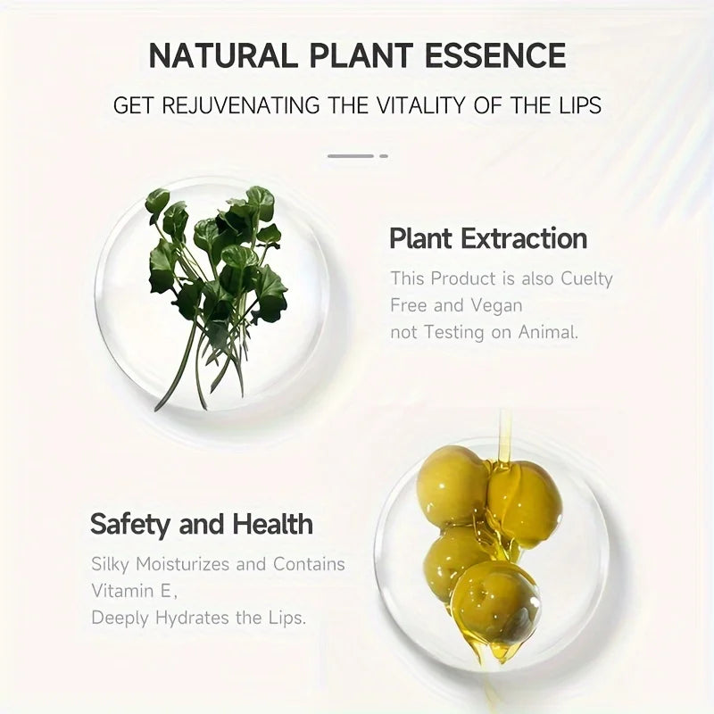 Moisturizing butter lip cream ingredients: vegan plant extracts and hydrating oils for silky, non-sticky lip makeup.