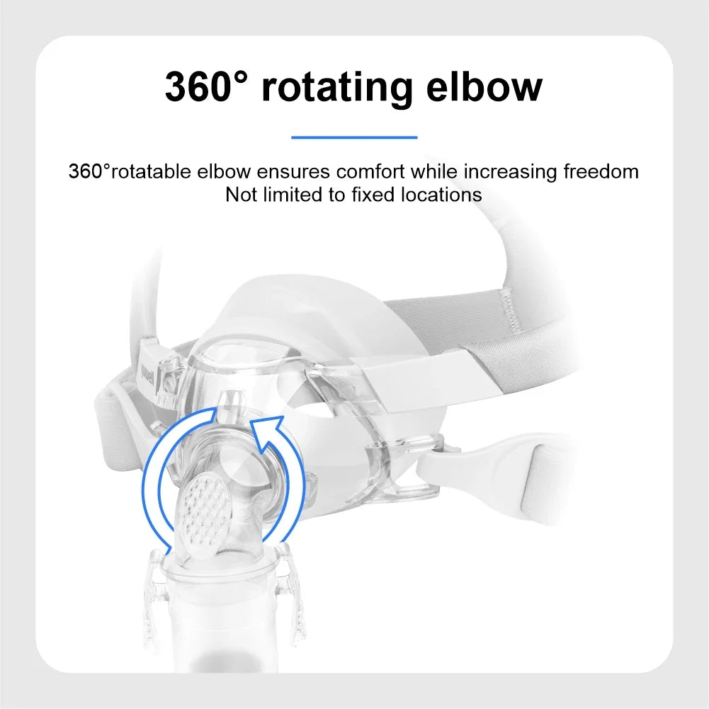 YUWELL Nasal CPAP Mask with Headgear Tube Silicon Gel Cushion for APAP CPAP Machine Sleep Apnea Anti Snoring CPAP Nasal Mask