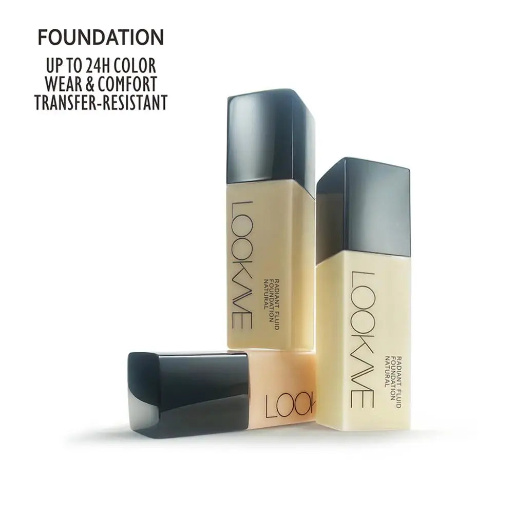 Tidesmit LOOKAVE long lasting full coverage matte liquid foundation texture close-up for natural base makeup finish