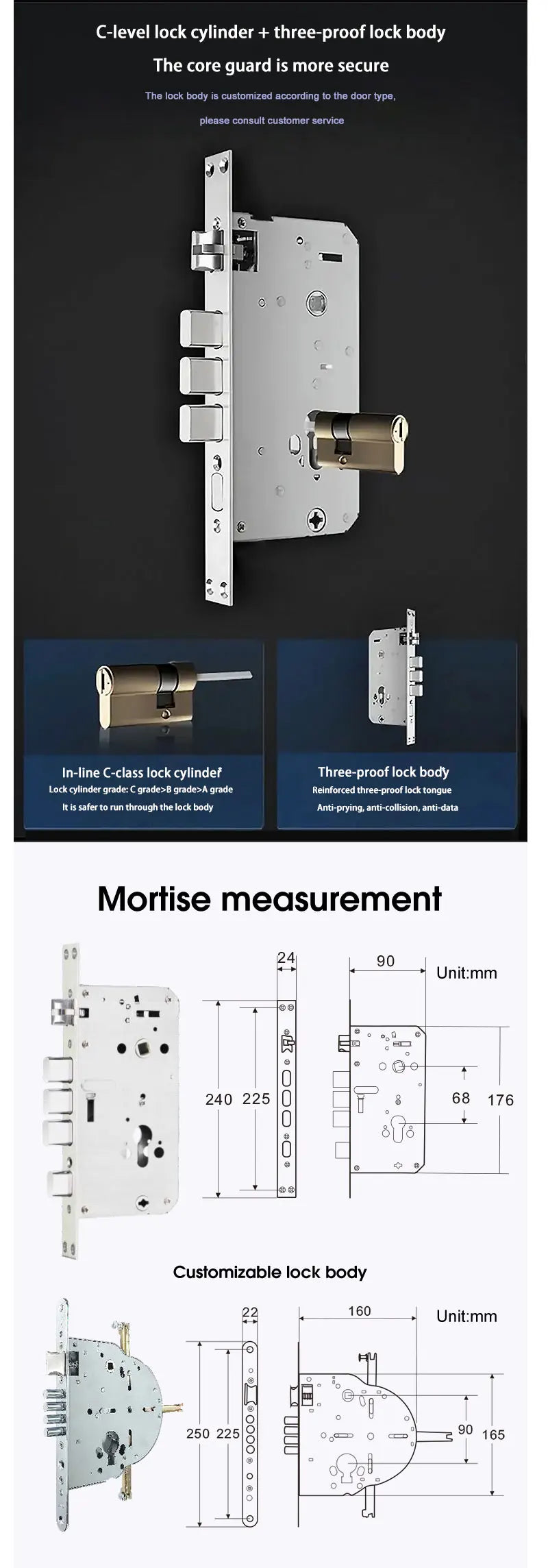 Cardoria Fully Automatic AI Dual Screen Camera Dual Electric Palm Vein Door Entry Intelligent Fingerprint Facial Lock Smart Lock
