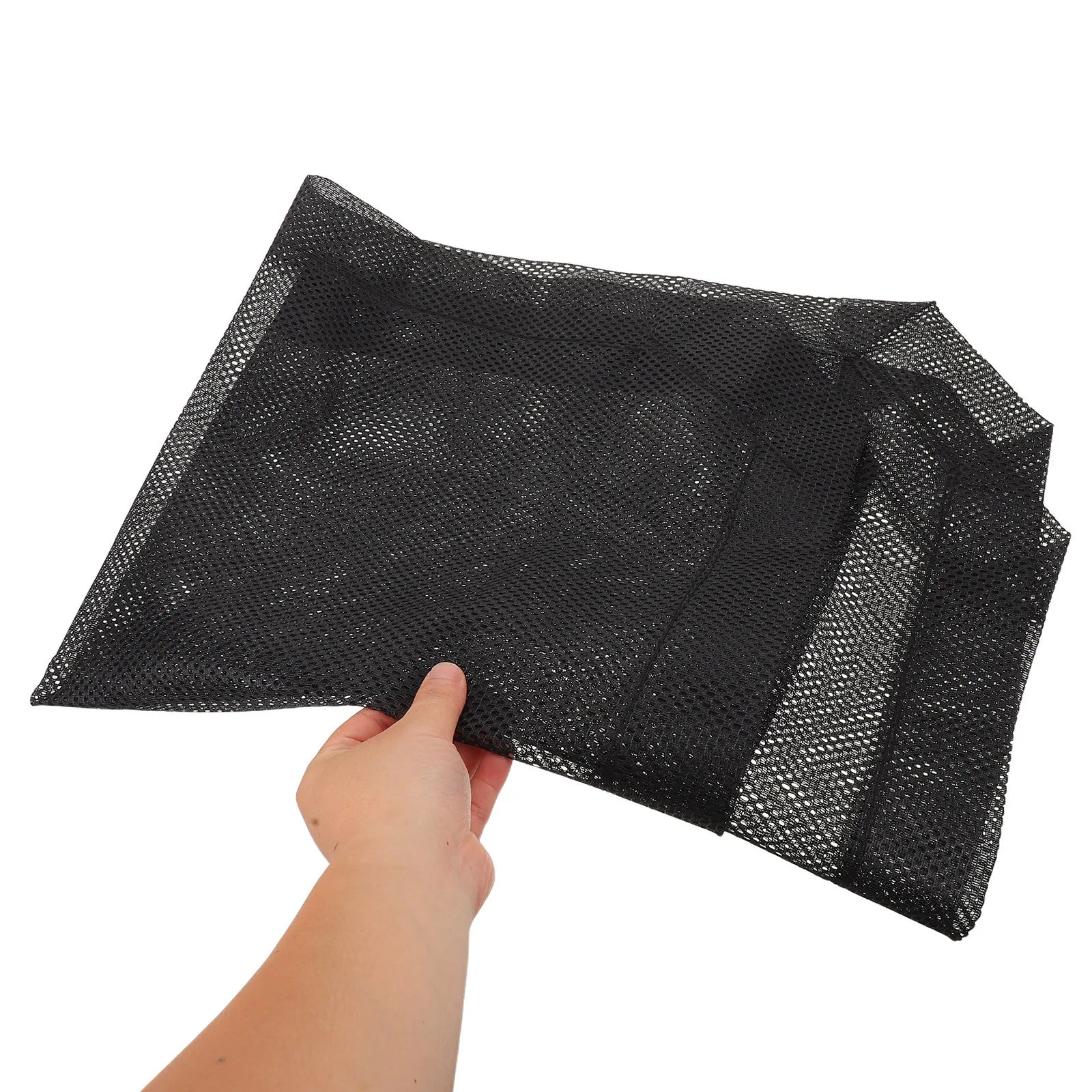 Breathable 108x72cm black mesh replacement cover for elevated dog and cat beds, washable and durable.
