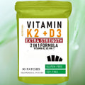 30 Patches Vitamin K2 with D3 Patches Contains Vitamin D & K Complex Premium Biotin & Folic Acid Transdermal Patch