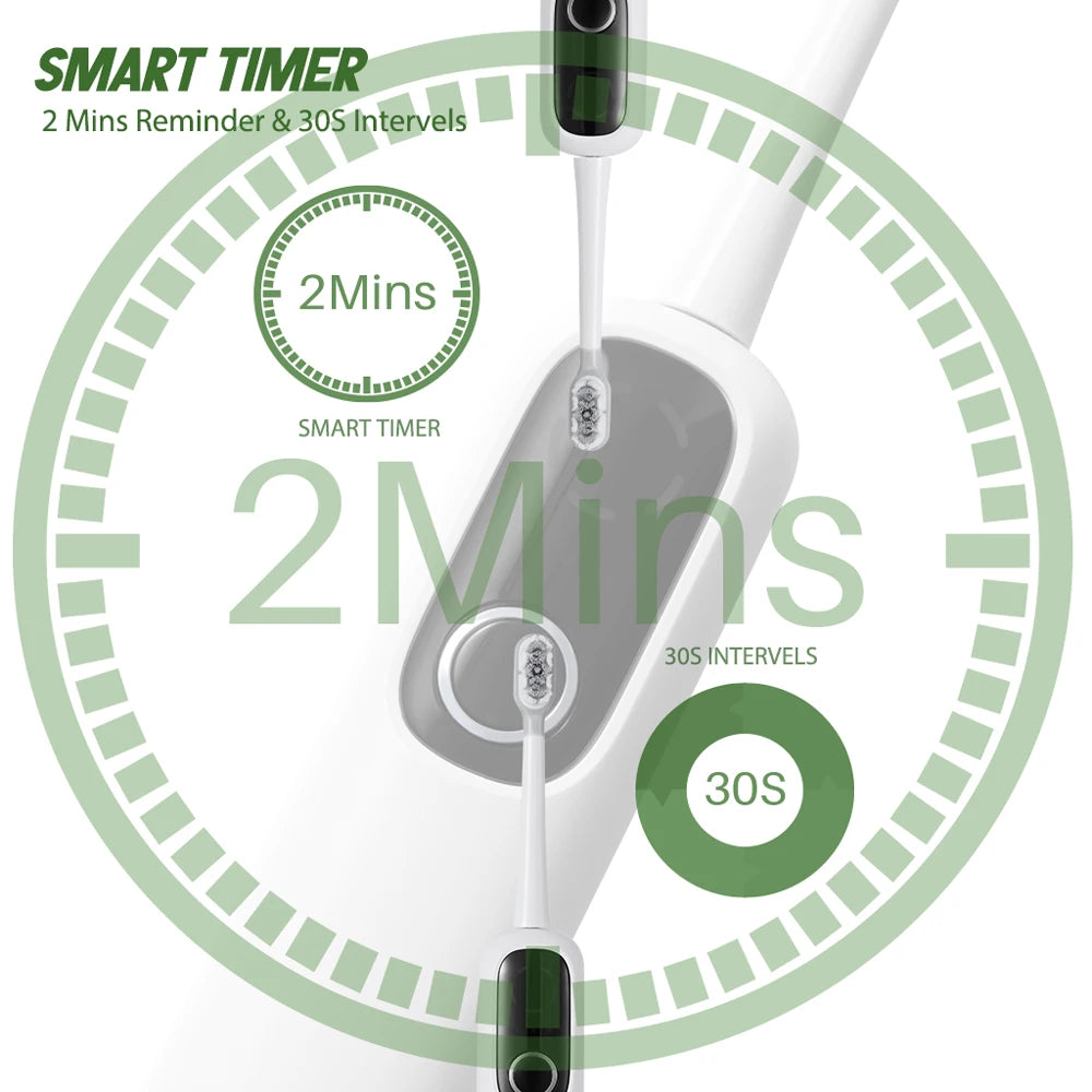SUBORT S1 Sonic Oscillating Electric Toothbrush, 60° Swing, UV Sterilization Box, Copper-Free Brush Head, 220 Days Battery Life
