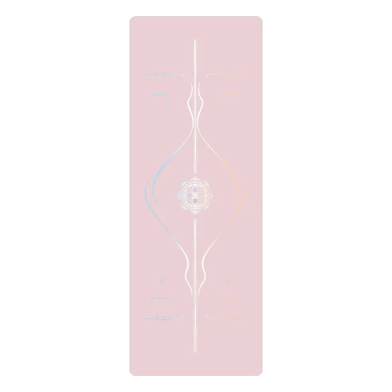 Professional PU Natural Rubber Yoga Mat, Non-Slip Grip Thickened Shock-Absorbing Exercise Dance Fitness Mat