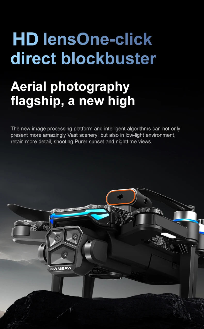 4K RC Camera Drone - D13 Foldable GPS Quadcopter with Obstacle Avoidance Tidesmit