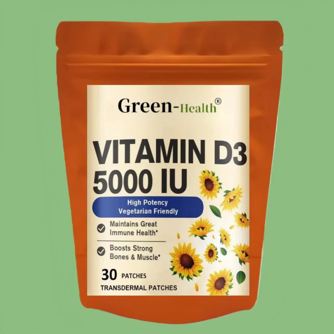 Tidesmit 30 Vitamin D3 5000 IU transdermal patches for bone, muscle, and cardiovascular health support.
