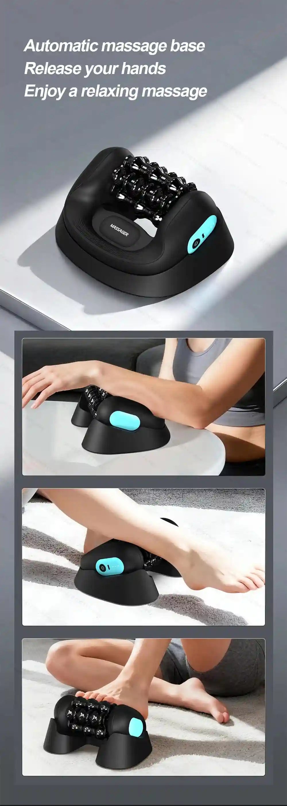 Electric Massage Roller | 3-Speed Deep Tissue Muscle Recovery Device Massage Roller Tidesmit