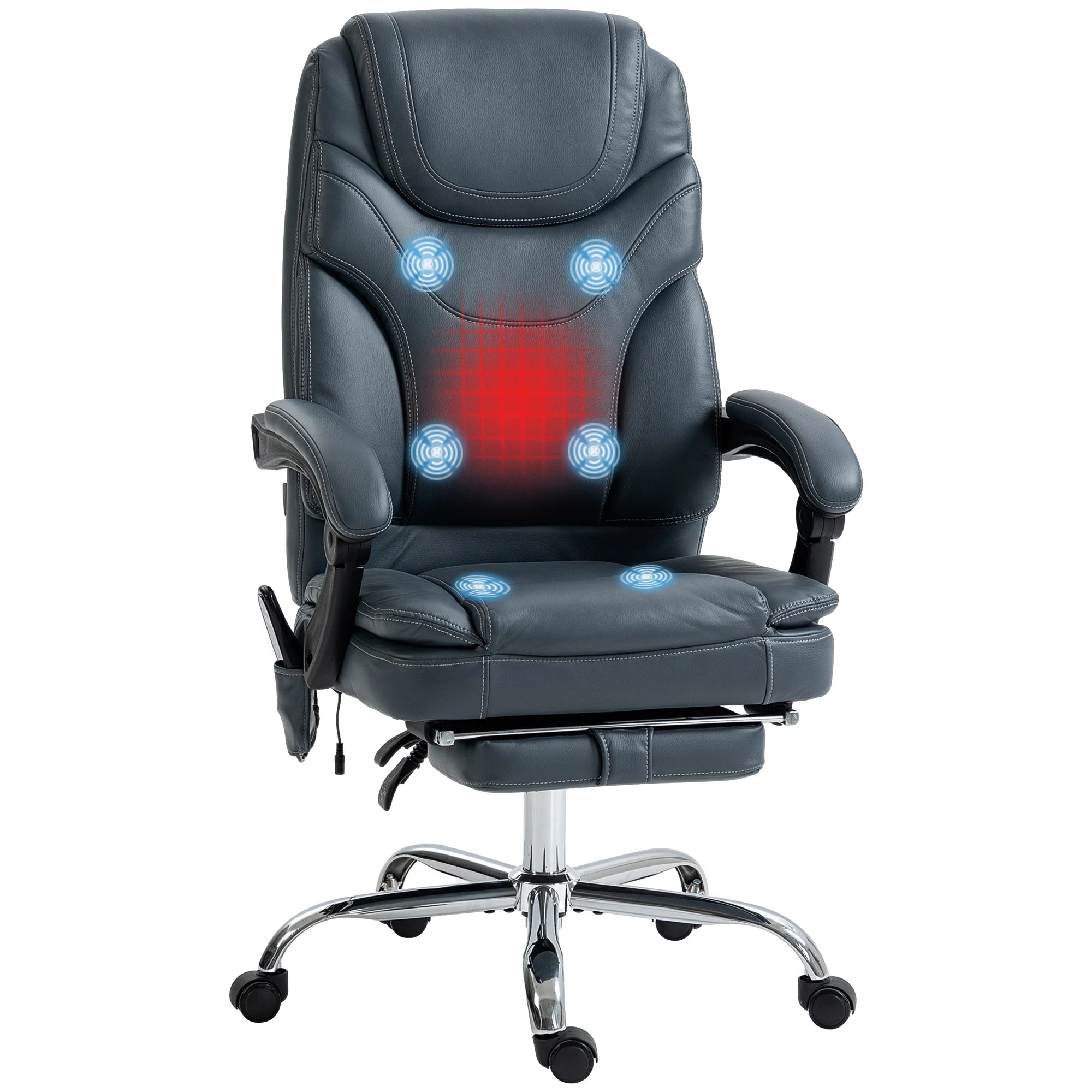 Massage Recliner Chair with 6 Vibration Points - Gray | Tidesmit Massage Chairs Gray spain Tidesmit