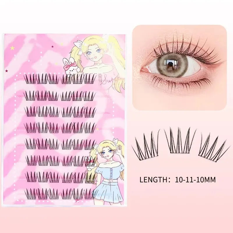 Self Adhesive Eyelashes Clusters No Glue Reusable C Curl Tidesmit XL-MJ-AD-2 C Tidesmit