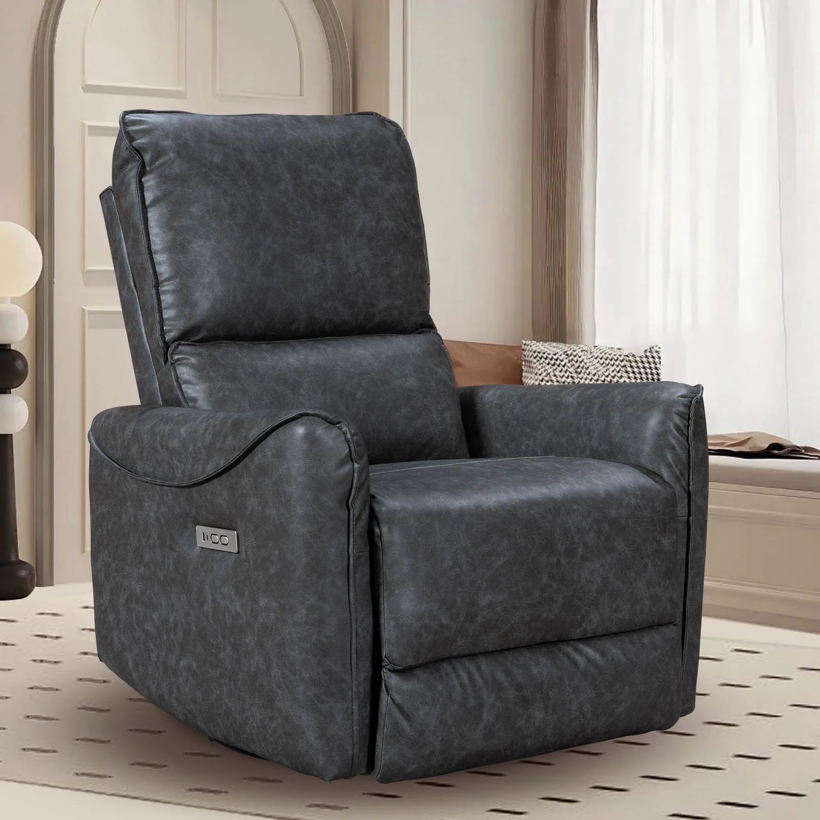 Electric Massage Recliner Chair - Power Lift Sofa for Muscle Relief Massage Chairs Black Tidesmit