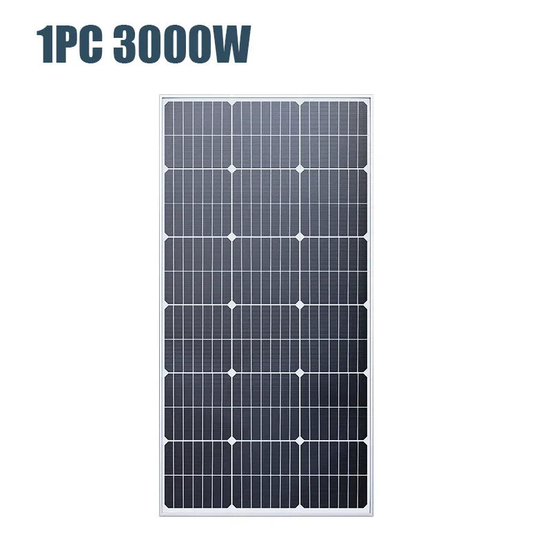 6000W/3000W High-Power Solar Panel Kit, Suitable for Outdoor Activities and Homes Camping and RV Off Grid Living