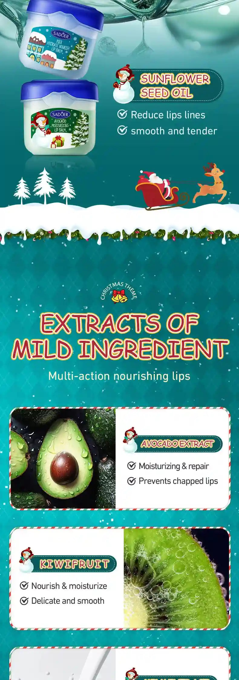 Moisturizing Lip Balm Set - Hydrating Lip Care Treatment 3-4pcs Lip Care Tidesmit