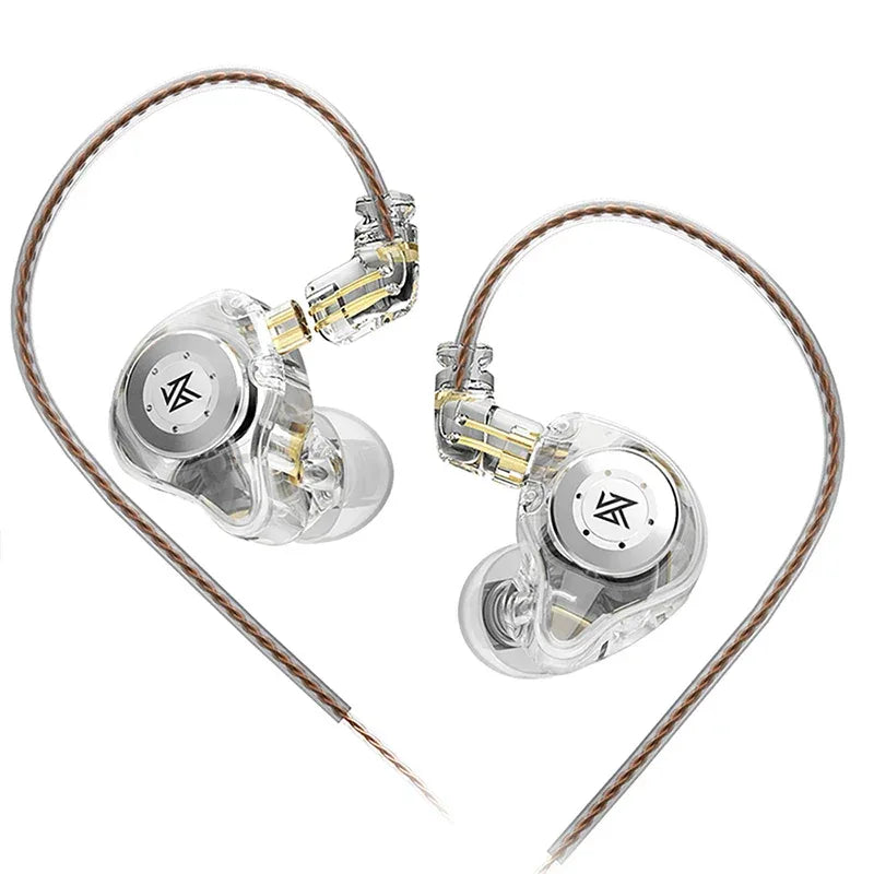 KZ EDX Pro In-Ear Monitors HiFi Bass Wired Earphones by Tidesmit Clear NO MIC Tidesmit