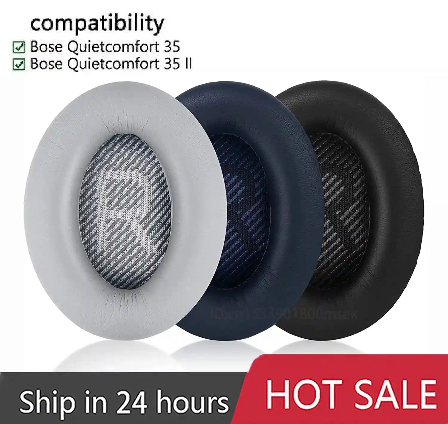 Bose QC35 Replacement Ear Pads - Soft Memory Foam Cushions Tidesmit