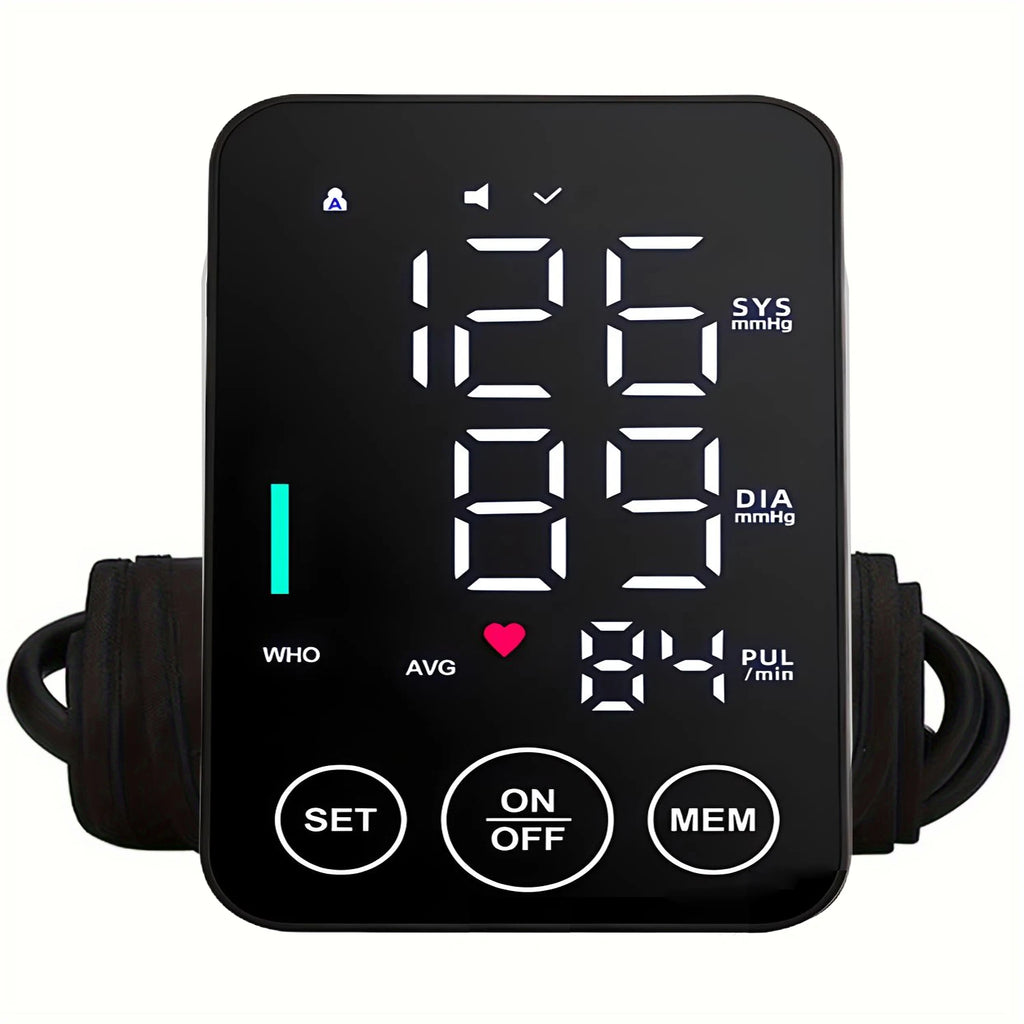 Blood Pressure Machine, Automatic Digital Upper Arm Blood Pressure Monitor with Adjustable Large Cuff