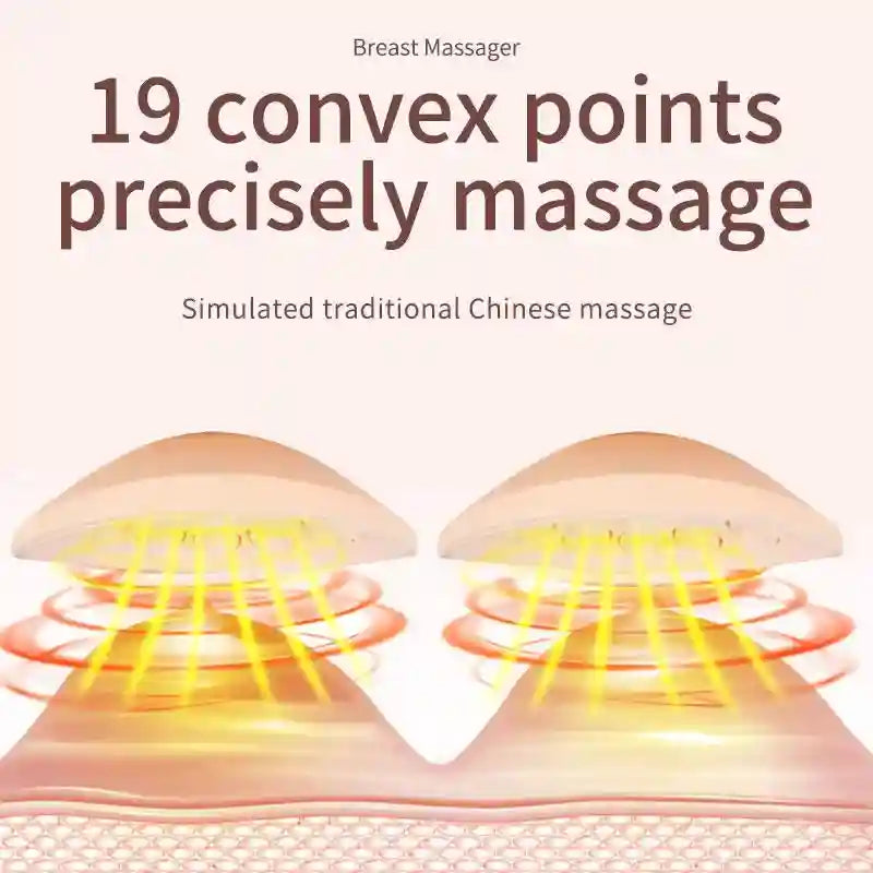 Electric Breast Massager for Firming - Gold Rechargeable Device Massage Cushion Tidesmit
