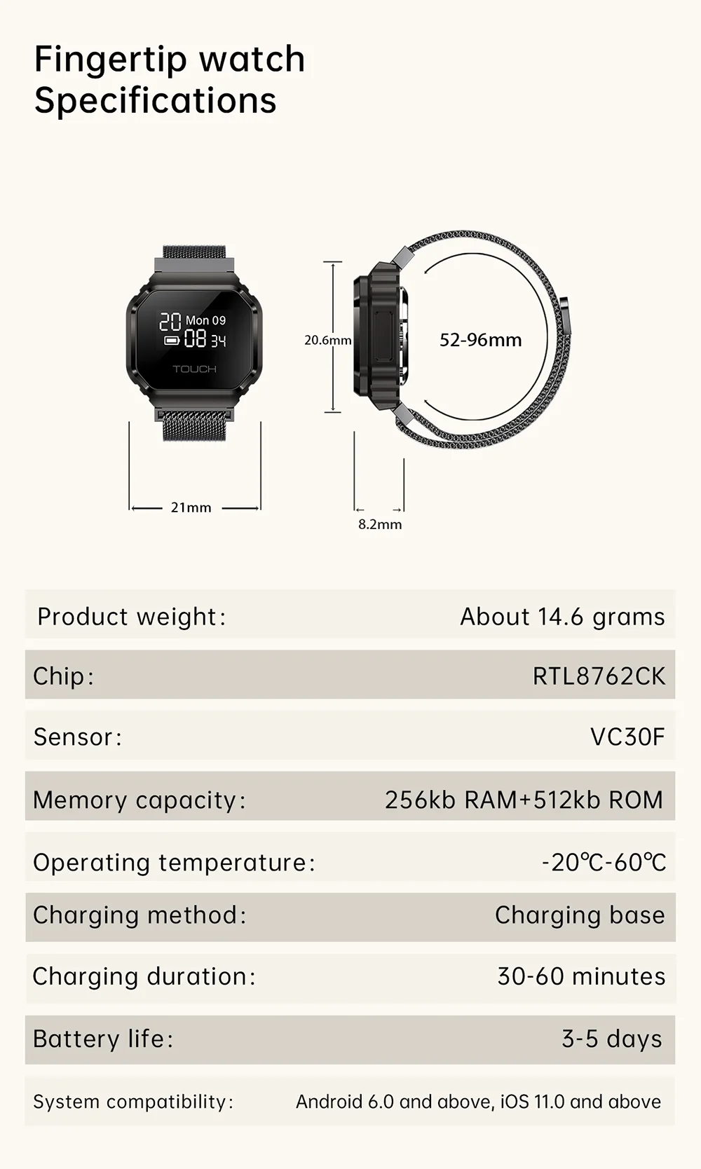 Smart Health Ring: Waterproof Heart Rate & Sleep Monitor Tidesmit